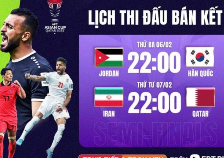 Lịch trực tiếp bán kết Asian Cup 2023: Iran đấu Qatar