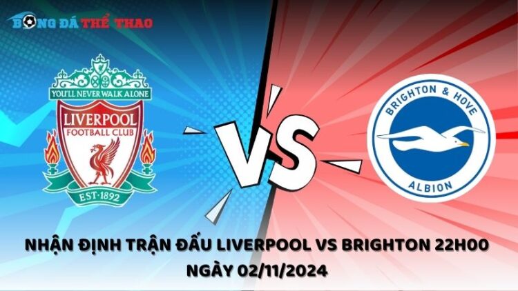 Nhận định trận đấu Liverpool vs Brighton 22h00 ngày 02/11/2024 1 Nhận định Liverpool vs Brighton 02/11/2024